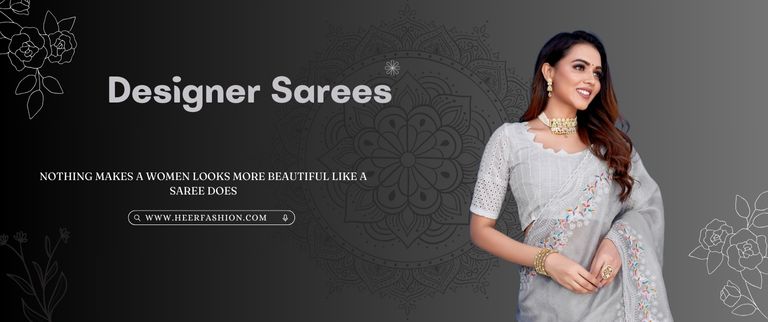 buy Organza saree at Heer Fashion with affortable price.