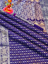 Purple color soft lichi silk weaving saree