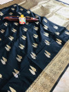 Black color kanchipuram silk handloom saree