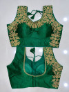 Green color designer ready made sequence work blouse