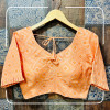 Orange color pure cotton blouse with sequence work