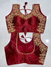 Maroon color designer ready made sequence work blouse