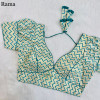 Rama green color sabyasachi style cotton blouse
