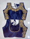 Navy blue color designer ready made sequence work blouse