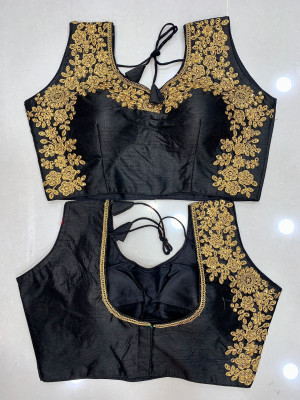 Black color designer ready made sequence work blouse