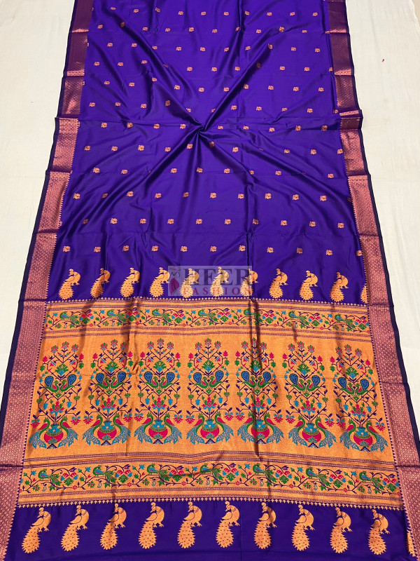 Purple Paithani Silk Saree