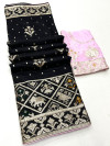 Black color soft viscose silk saree with zari weaving work