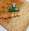 Yellow color patola woven design saree