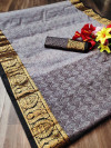 Gray color Pure kota muslin silk woven saree