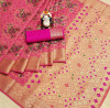 Pink color patola woven design saree