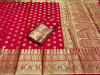 Red color soft Banarasi silk Zari work saree