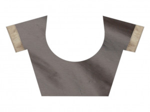 Gray color kora silk woven design saree