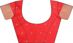 Red color Soft Cotton Silk zari woven work saree