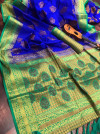 Pure nylon silk saree with zari work