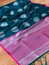 firoji color lichi silk weaving saree