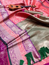 Pink color kanchipuram silk saree