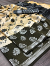 Yellow color tissue silk saree with jacquard weaving butta