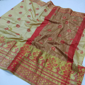 Lichi silk saree with jacquard work