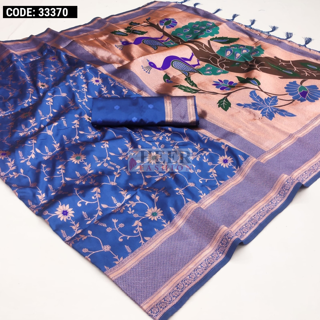 Royal blue Paithni Silk Saree - Rent main image 0