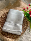 Traditional silver tissue silk saree with zari woven work