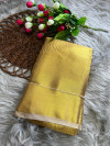 Traditional handloom tissue silk golden saree with zari woven work