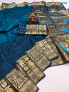 Morpeach premium dola silk saree with zari weaving gala border & pallu
