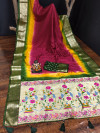 Multi shibori printed exlusive paithani silk saree