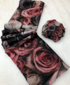 Multi fancy floral digital printed soft chiffon saree with siroski stone work border