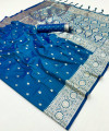 Firoji premium banarasi silk saree with zari weaving work