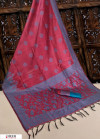 Pink color Handloom raw silk weaving saree