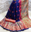 Blue color Soft & Silky Weaving Jequard work saree