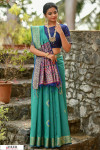 Rama green color Handloom cotton weaving patola saree