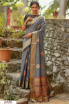 Gray color Handloom cotton weaving patola saree