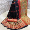 Black color Soft & Silky Weaving Jequard work saree