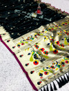 Black color paithani silk saree with zari work