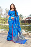 Firoji color soft & Pure cotton silk saree with pure gold zari work