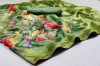 Green color banarasi silk saree with elegant zari woven and digital printed work