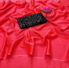 Red color chiffon silk saree