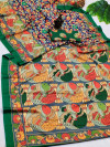 Multi color muslin silk saree with digital printed work