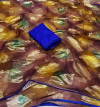 Magenta color soft georgette saree with zari weaving work