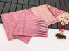 Pink color soft tussar silk saree with zari woven work