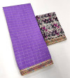 Lavender color soft mangalagiri cotton saree with sequence work