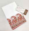 White rajwadi viscose pashmina silk weaving saree with lagdi patta pallu