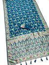 Firoji banarasi silk saree with meenakari zari weaving work