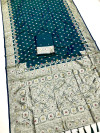 Firoji premium banarasi silk saree with meenakari zari weaving work