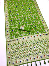 Mahendi green banarasi silk saree with meenakari zari weaving work