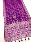 Magenta banarasi silk saree with meenakari zari weaving work