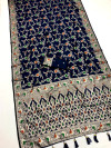 Navy blue banarasi silk saree with meenakari zari weaving work