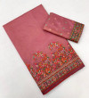 Dusty pink rajwadi viscose pashmina silk weaving saree with lagdi patta pallu