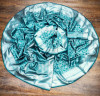 Rama green color soft banarasi silk saree with silver zari work